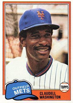 #151 Claudell Washington - New York Mets - 1981 Topps Baseball
