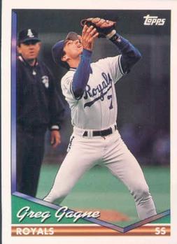 #151 Greg Gagne - Kansas City Royals - 1994 Topps Baseball