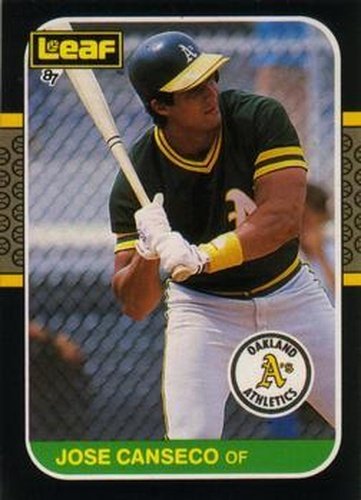 #151 Jose Canseco - Oakland Athletics - 1987 Leaf Baseball