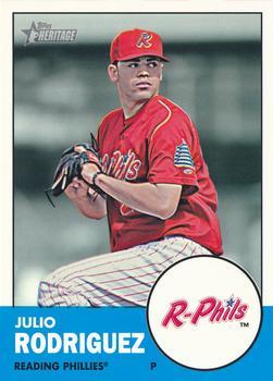 #151 Julio Rodriguez - Reading Phillies - 2012 Topps Heritage Minor League Baseball