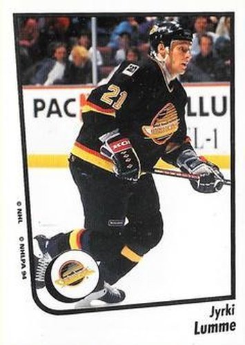 #151 Jyrki Lumme - Vancouver Canucks - 1994-95 Panini Hockey Stickers