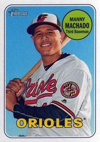 #151 Manny Machado - Baltimore Orioles - 2018 Topps Heritage Baseball