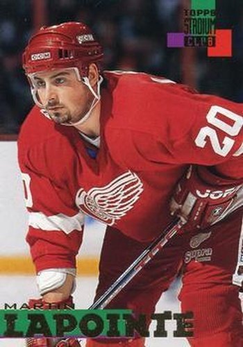 #151 Martin Lapointe - Detroit Red Wings - 1994-95 Stadium Club Hockey