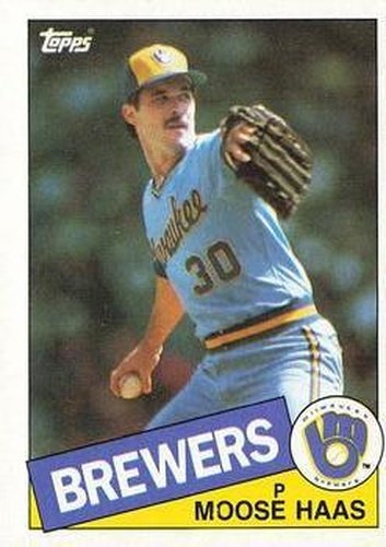 #151 Moose Haas - Milwaukee Brewers - 1985 Topps Baseball