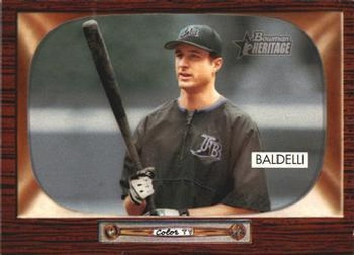 #151 Rocco Baldelli - Tampa Bay Devil Rays - 2004 Bowman Heritage Baseball