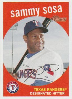 #151 Sammy Sosa - Texas Rangers - 2008 Topps Heritage Baseball