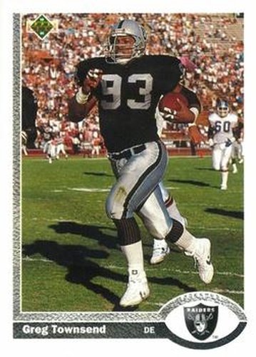 #151 Greg Townsend - Los Angeles Raiders - 1991 Upper Deck Football