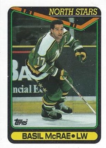 #151 Basil McRae - Minnesota North Stars - 1990-91 Topps Hockey