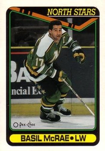 #151 Basil McRae - Minnesota North Stars - 1990-91 O-Pee-Chee Hockey