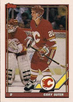 #151 Gary Suter - Calgary Flames - 1991-92 Topps Hockey