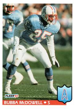#151 Bubba McDowell - Houston Oilers - 1992 Fleer Football