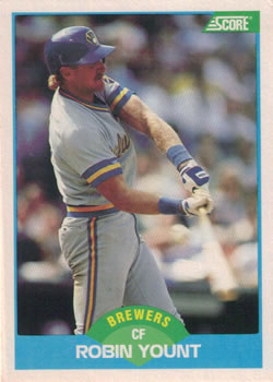 #151 Robin Yount - Milwaukee Brewers - 1989 Score Baseball