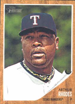 #151 Arthur Rhodes - Texas Rangers - 2011 Topps Heritage Baseball