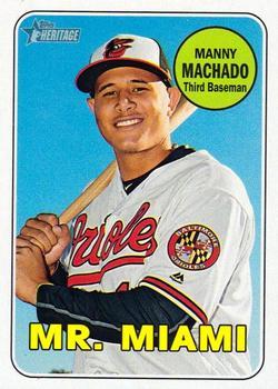 #151c Manny Machado - Baltimore Orioles - 2018 Topps Heritage Baseball
