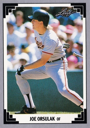 #152 Joe Orsulak - Baltimore Orioles - 1991 Leaf Baseball