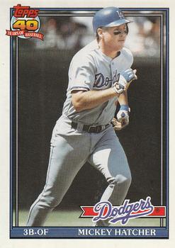 #152 Mickey Hatcher - Los Angeles Dodgers - 1991 O-Pee-Chee Baseball