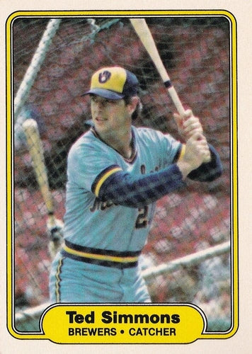#152 Ted Simmons - Milwaukee Brewers - 1982 Fleer Baseball