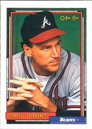 #152 Charlie Leibrandt - Atlanta Braves - 1992 O-Pee-Chee Baseball