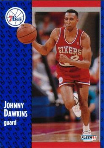 #152 Johnny Dawkins - Philadelphia 76ers - 1991-92 Fleer Basketball