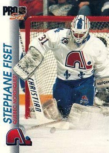 #152 Stephane Fiset - Quebec Nordiques - 1992-93 Pro Set Hockey