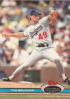 #152 Tim Belcher - Los Angeles Dodgers - 1991 Stadium Club Baseball