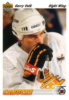 #152 Garry Valk - Vancouver Canucks - 1991-92 Upper Deck Hockey