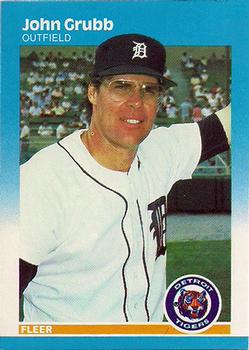 #152 John Grubb - Detroit Tigers - 1987 Fleer Baseball