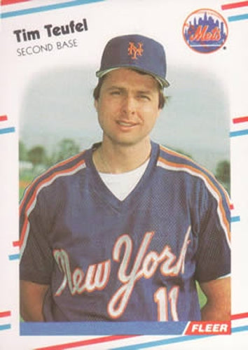 #152 Tim Teufel - New York Mets - 1988 Fleer Baseball