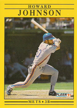 #152 Howard Johnson - New York Mets - 1991 Fleer Baseball