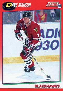 #152 Dave Manson - Chicago Blackhawks - 1991-92 Score Canadian Hockey