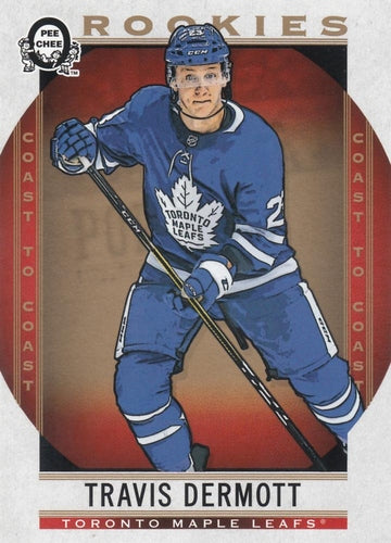 #152 Travis Dermott - Toronto Maple Leafs - 2018-19 O-Pee-Chee Coast to Coast Hockey