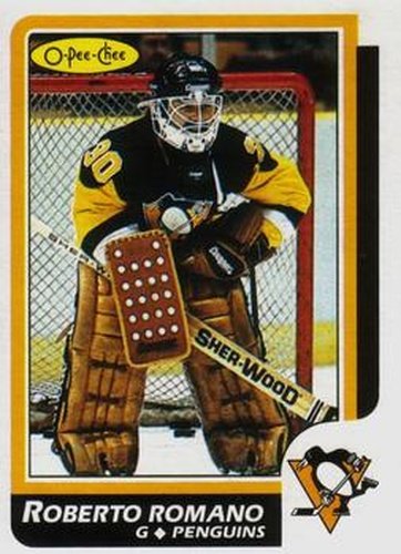#152 Roberto Romano - Pittsburgh Penguins - 1986-87 O-Pee-Chee Hockey