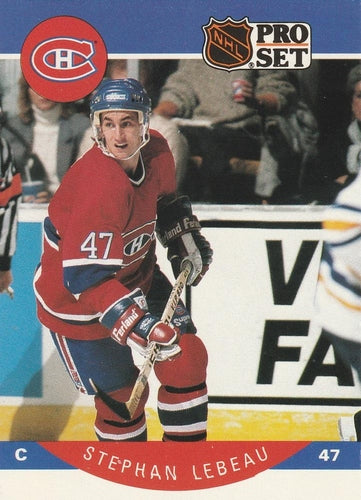 #152 Stephan Lebeau - Montreal Canadiens - 1990-91 Pro Set Hockey