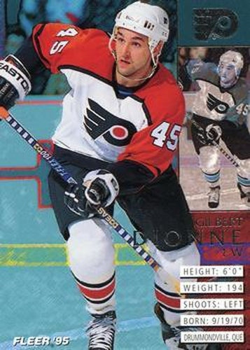 #152 Gilbert Dionne - Philadelphia Flyers - 1994-95 Fleer Hockey