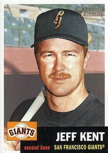 #152 Jeff Kent - San Francisco Giants - 2002 Topps Heritage Baseball