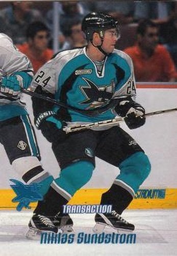 #152 Niklas Sundstrom - San Jose Sharks - 1999-00 Stadium Club Hockey