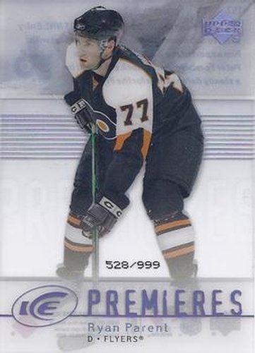 #152 Ryan Parent - Philadelphia Flyers - 2007-08 Upper Deck Ice Hockey