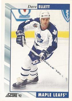 #152 Dave Ellett - Toronto Maple Leafs - 1992-93 Score USA Hockey