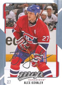 #152 Alex Kovalev - Montreal Canadiens - 2008-09 Upper Deck MVP Hockey