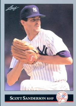 #152 Scott Sanderson - New York Yankees - 1992 Leaf Baseball