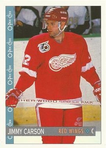 #152 Jimmy Carson - Detroit Red Wings - 1992-93 O-Pee-Chee Hockey