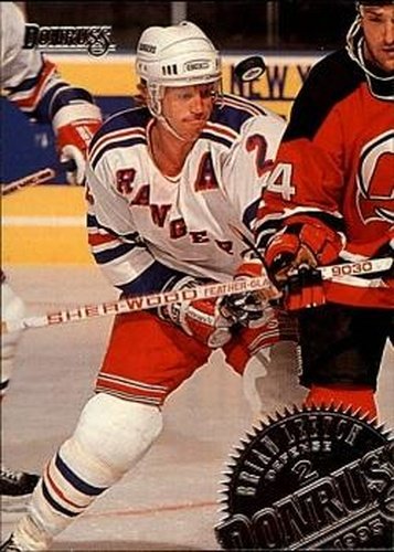 #152 Brian Leetch - New York Rangers - 1994-95 Donruss Hockey