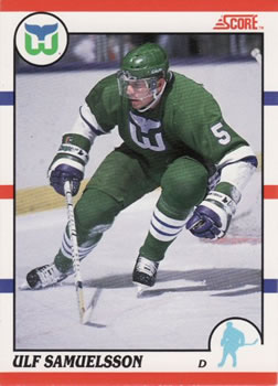 #152 Ulf Samuelsson - Hartford Whalers - 1990-91 Score Canadian Hockey