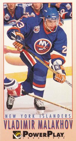 #153 Vladimir Malakhov - New York Islanders - 1993-94 Fleer PowerPlay Hockey