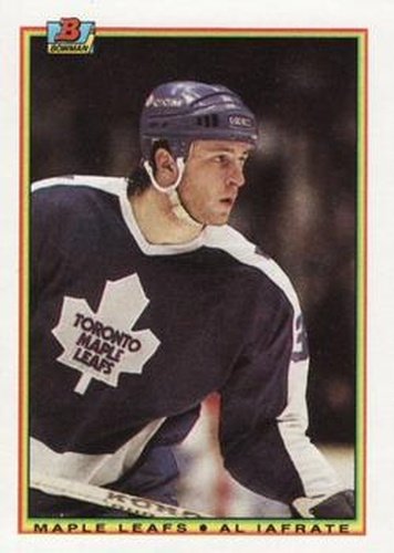 #153 Al Iafrate - Toronto Maple Leafs - 1990-91 Bowman Hockey