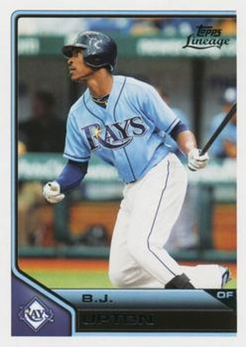 #153 B.J. Upton - Tampa Bay Rays - 2011 Topps Lineage Baseball