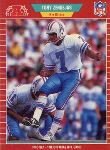#153 Tony Zendejas - Houston Oilers - 1989 Pro Set Football