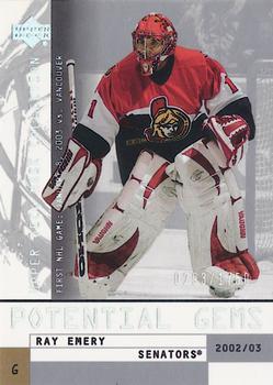 #153 Ray Emery - Ottawa Senators - 2002-03 Upper Deck Mask Collection Hockey