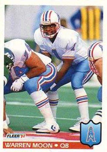 #153 Warren Moon - Houston Oilers - 1992 Fleer Football