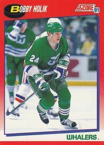 #153 Bobby Holik - Hartford Whalers - 1991-92 Score Canadian Bilingual Hockey